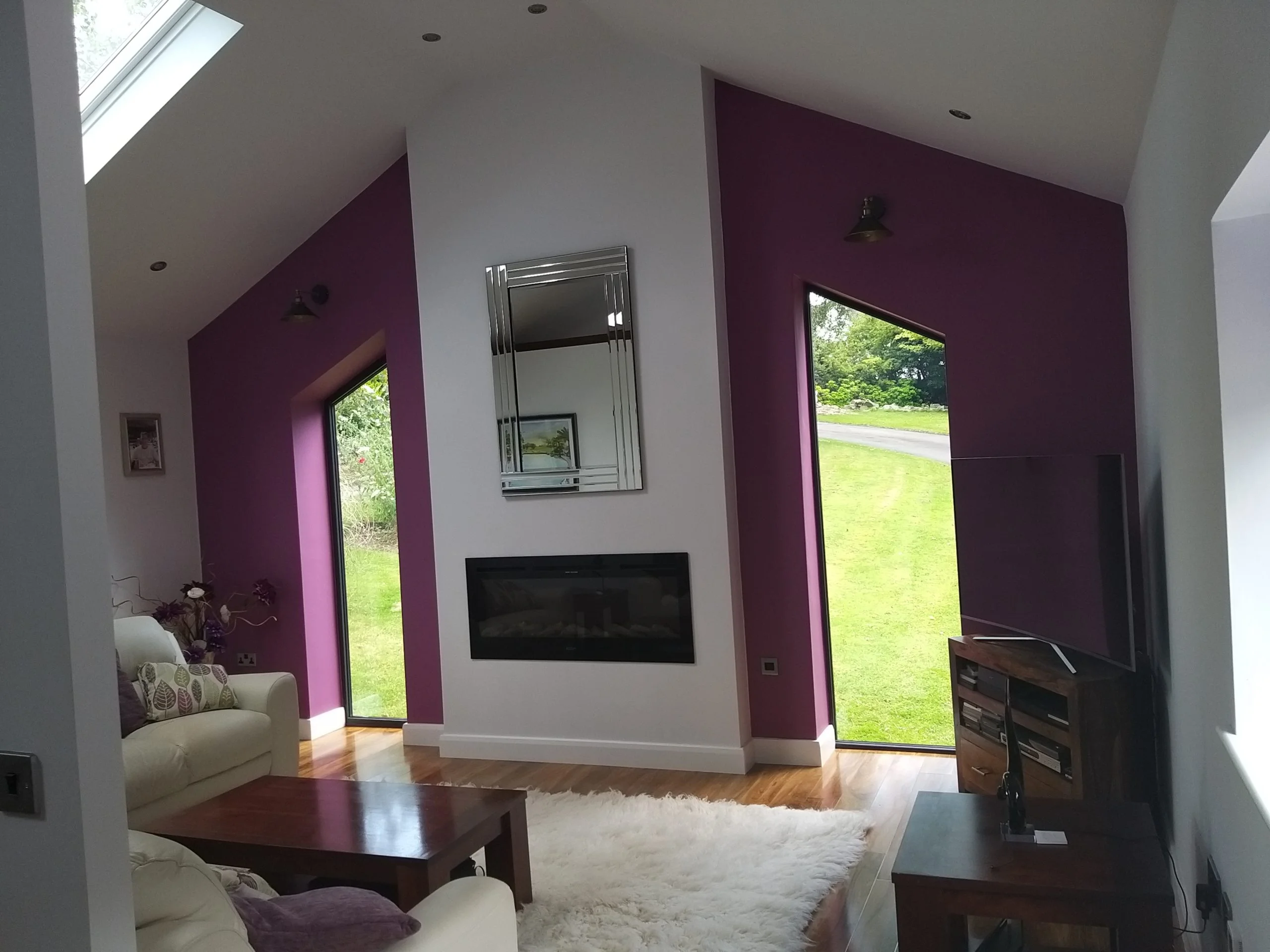 Living room of garage conversion