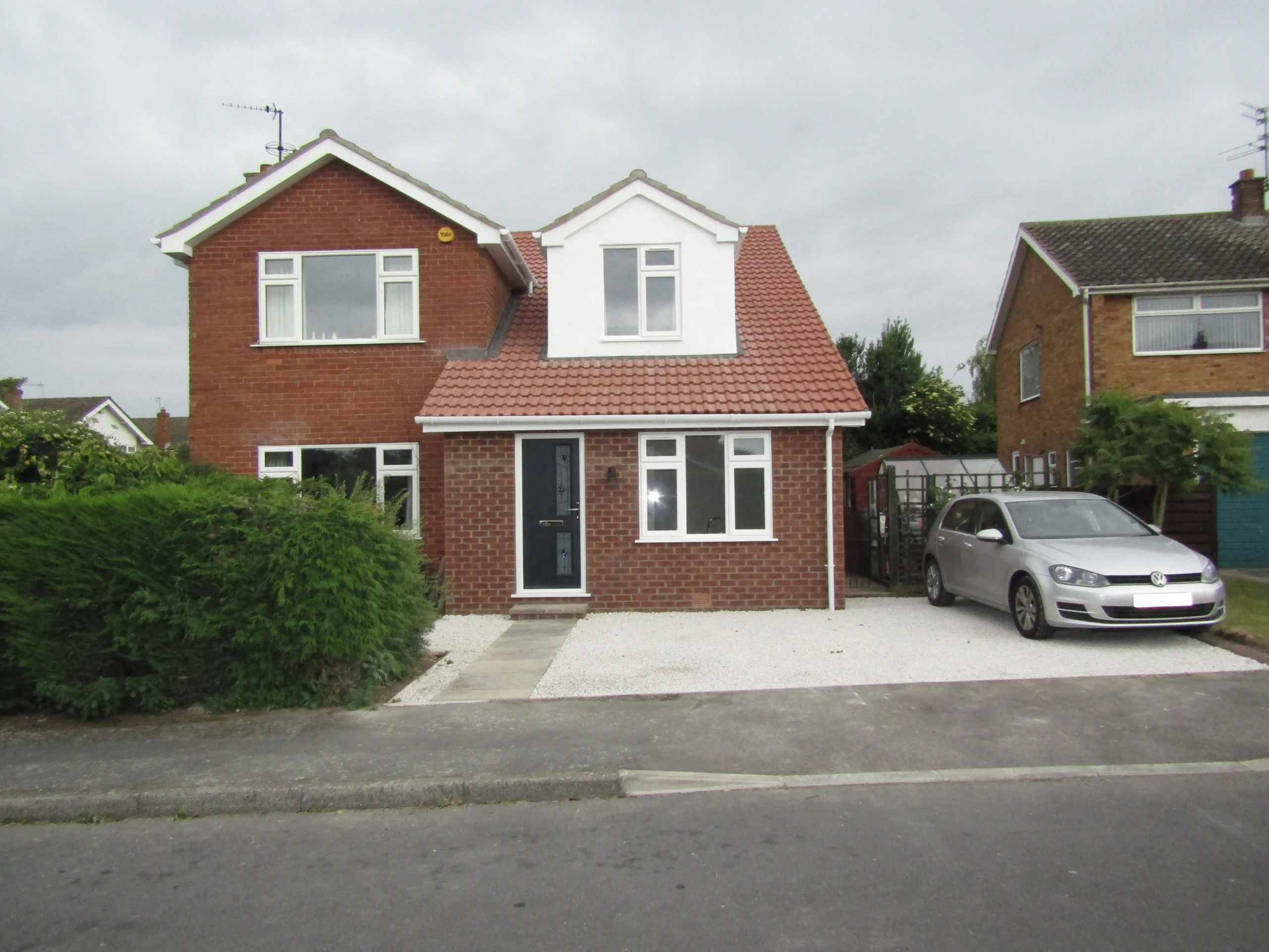 front view of extension and loft conversion in Leeds