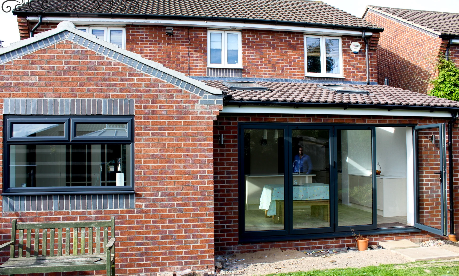 garden view of single storey rear extension