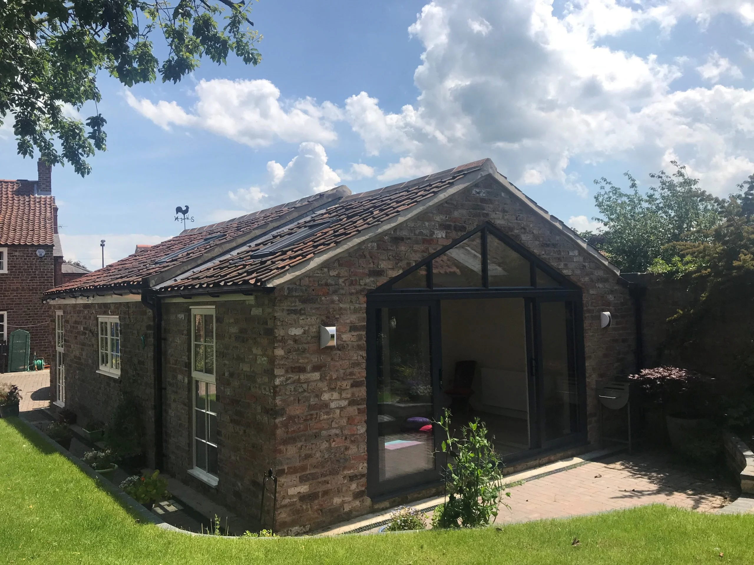 side view of garage conversion